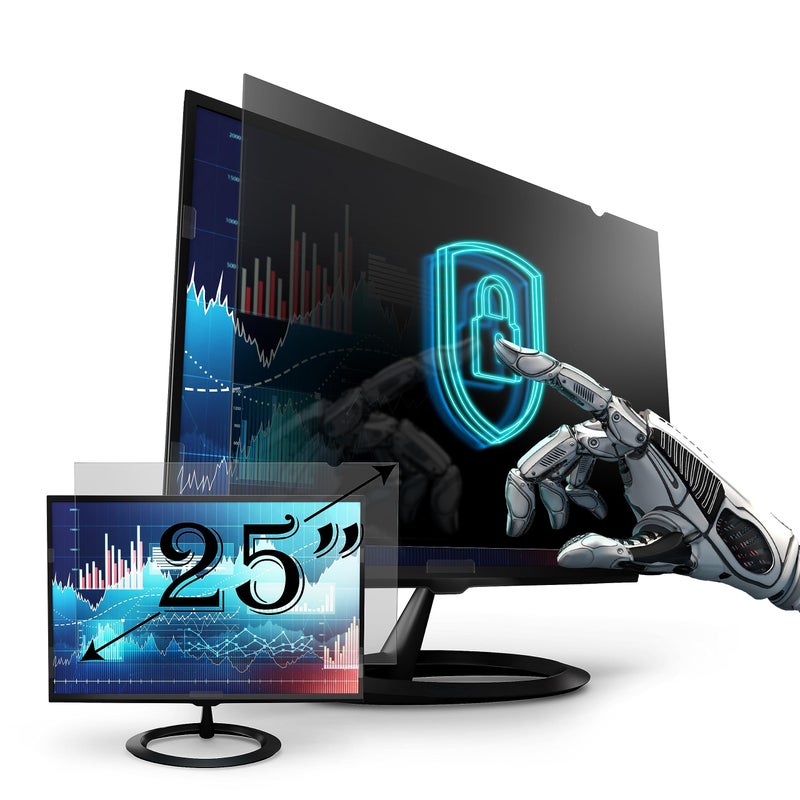 EZ-Pro Screen Protector Privacy Screen Filter for 25 Inches Desktop Computer Monitor, Screen Protector size is 21.81 inch width x 12.28 inch height - Image 1